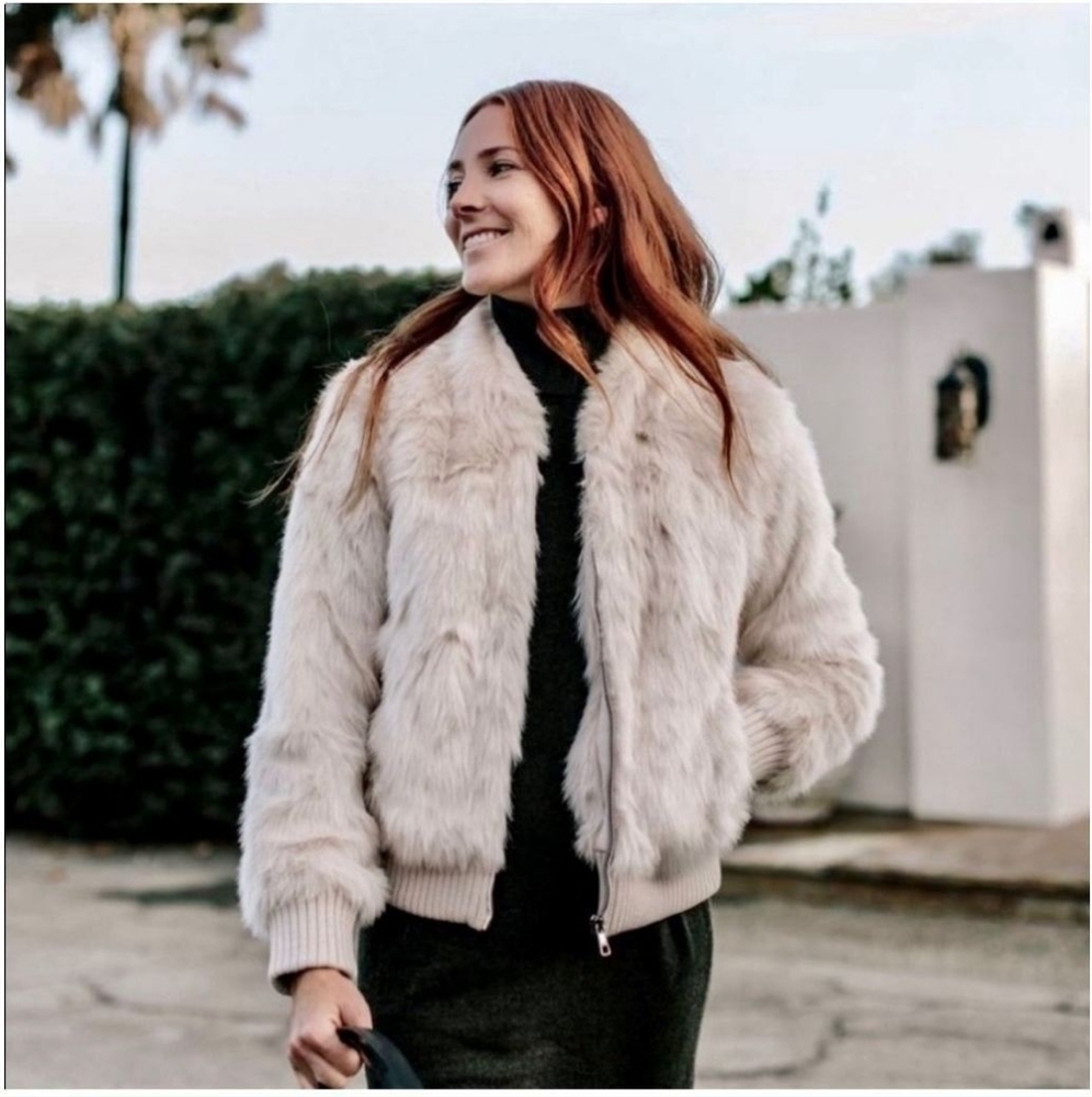 Banana Republic Cream Teddy Jacket